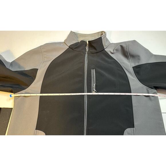 Black Diamond Softshell Fleece Lined Jacket Black Gray Mens Size XXL Small Stain - Picture 10 of 13